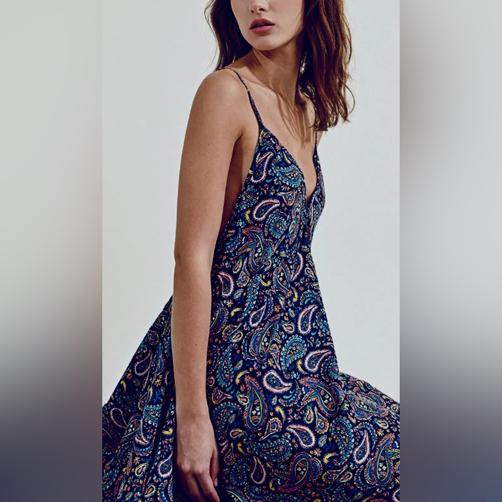 Paisley Bohemian Halter Reversible Dress